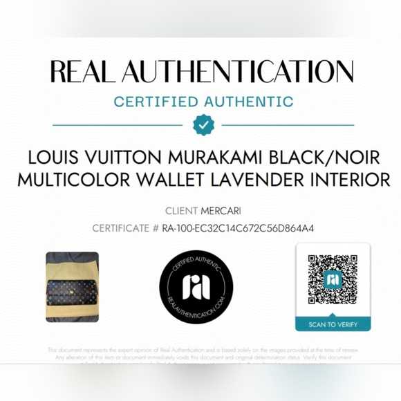 Authentic Louis Vuitton Murakami Black Multicolor Wallet RARE Lavender Interior - Picture 2 of 16